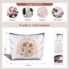 Zomhix Inspirational Gifts Makeup Bag - Boho Floral Cosmetic Bag,