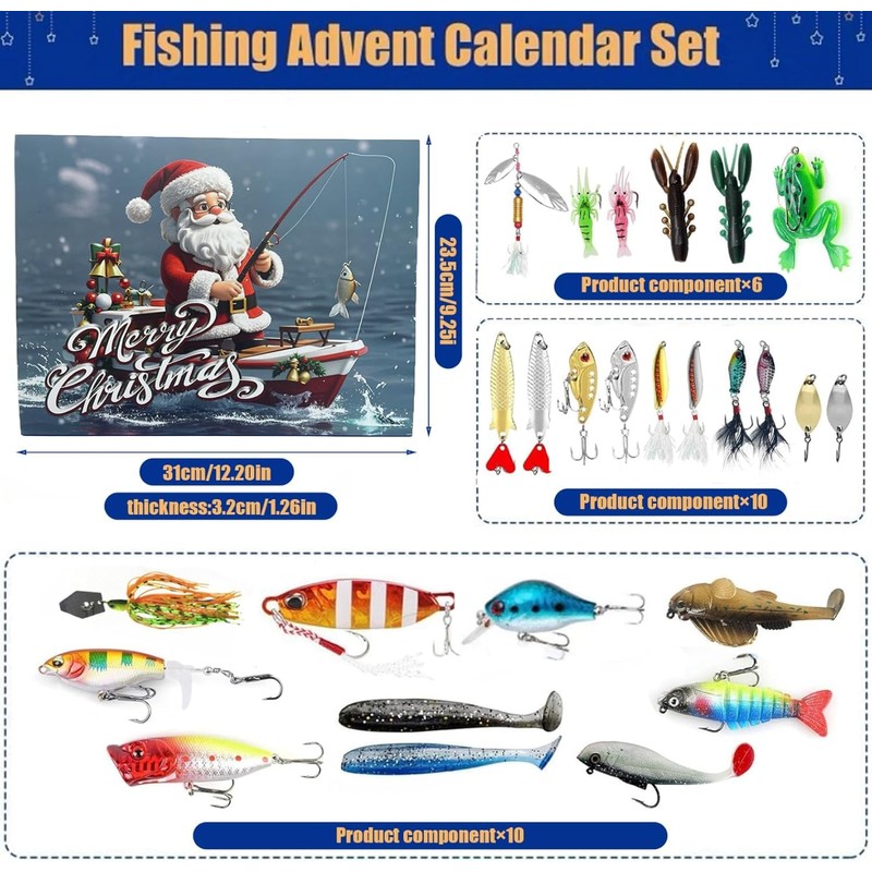 Fishing Advent Calendar 2025 Fishing Lure Advent Calendar 24 Day