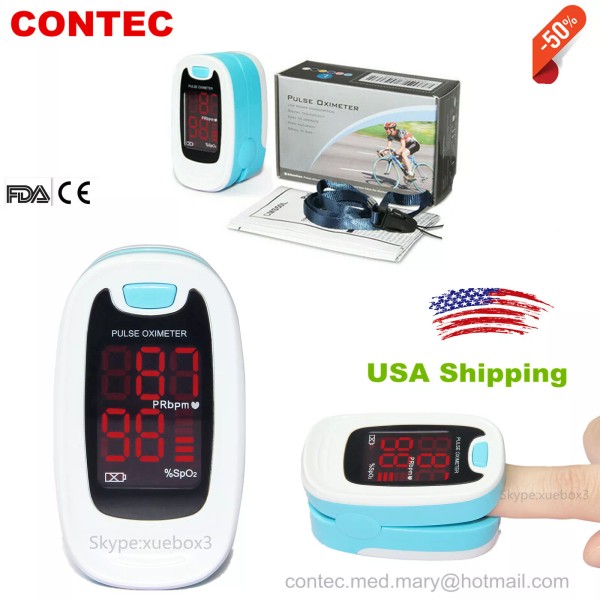 CON-TEC LED Finger tip Pulse Oximeter Blood Oxygen meter Heart