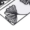 2pcs Leaf Statue Black Style Embossed Design Metal Material Decorative