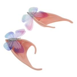 FOMIYES 1 Pair Decorative Butterfly Elf Ears Cosplay Props for Parties Lightweight and Durable Fairy Ears Unique Design for Dress Up and Photography