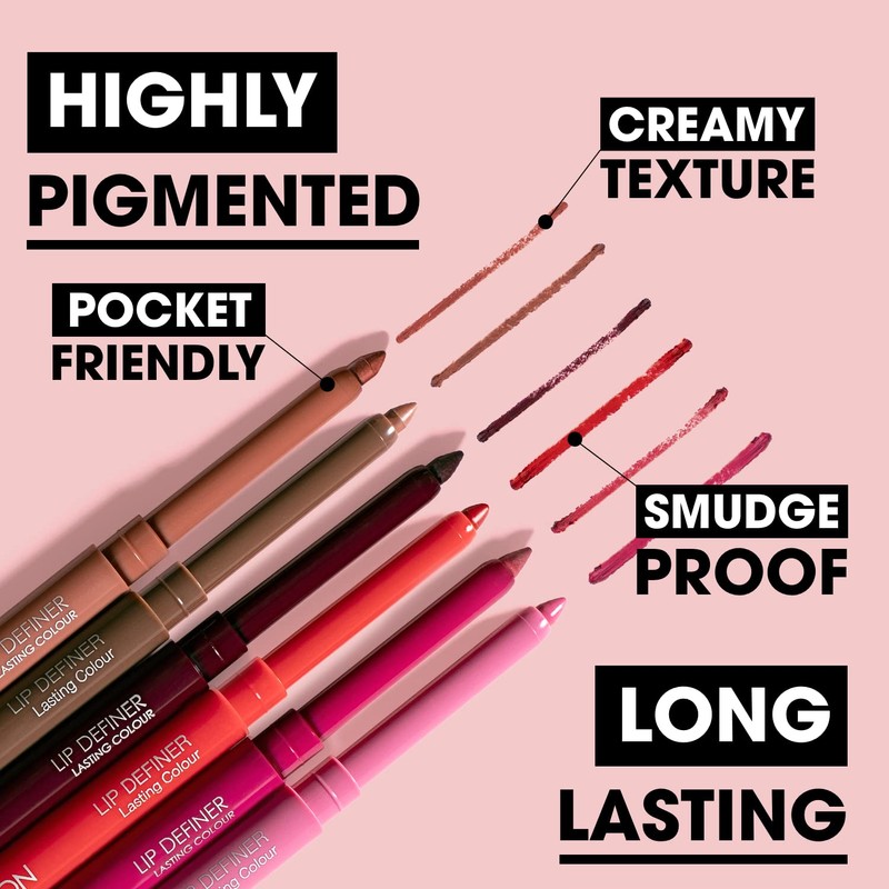 Collection Cosmetics Smooth, Long-Lasting, Lip Definer Pencil, 4.2g, Damson