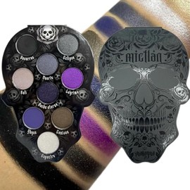 Malagna Cosmetics Paleta de Sombras de ojos 9 colores Mictlán Calavera ultra pigmentadas (Mictlante, Normal)