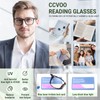 CCVOO Reading Glasses for Women/Men, Eyeglasses, Blue Light Readers for