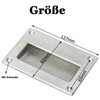 Inlet Handles, Stainless Steel, Rectangular, 128 x 83 mm, for