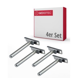 Gedotec Shelf Bracket Adjustable | Pack of 4 Invisible Shelf Brackets | Nova Pro | Shelf Support Made of Galvanised Iron | Shelf Support for Wall Mounting