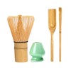 RuiJOTWAT 4-Piece Matcha Stirring Saucer Set, Including Bamboo Matcha Stirring