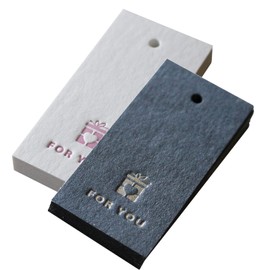 BAY LETTERPRESS FOR YOU Tags, 15 Tags, Typography, Wrapping, Gift, Present, 10.1 x 2.2 inches (27 x 56 mm), Black