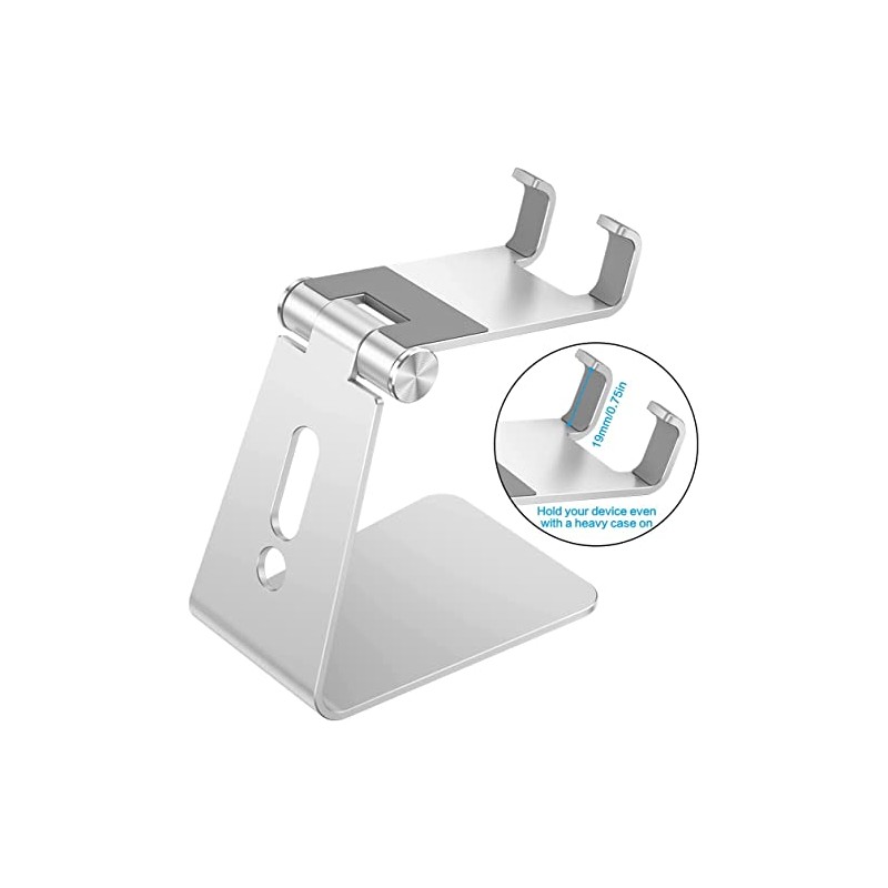 Soporte ajustable para teléfono celular, OMOTON de aluminio para escritorio