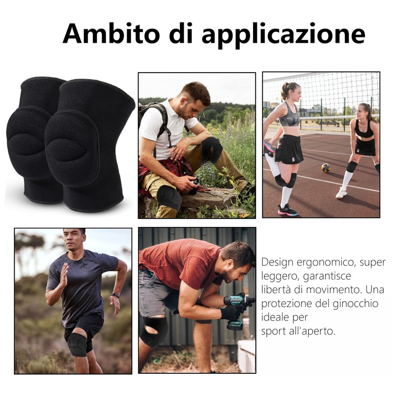 Esshogo 1 Pair Volleyball Knee Pads Foam Soft Knee Pads
