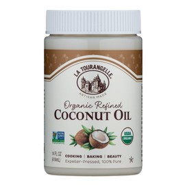 La Tourangelle, Organic Coconut Oil, Refined, For Cooking, Baking, Hair, and Skin Care, Expeller Pressed, 14 fl oz