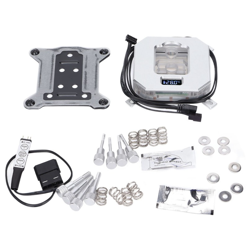 CPU Water Cooling Head VA Screen Temperature Display Computer CPU