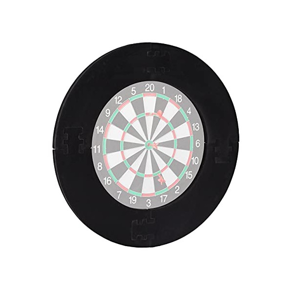 Relaxdays Darts Catchring R7, 4-Piece, Safety Surround for 45 cm Dartboards, Wall Protection, EVA, Ã 72 cm, Black