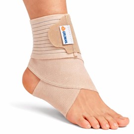 Orliman Wraparound Elastic Ankle Support (Pair) – Adjustable Strap, Low-Profile Sleeve, Left or Right – For Mild Sprains, Instability & Tendonitis – Small 17-20cm