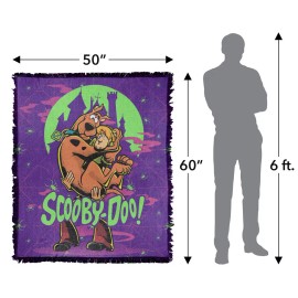 Scooby Doo! Blanket, 50"x60" Scooby and Shaggy Woven Cotton Blend Throw Blanket