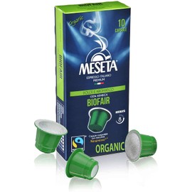 Nespresso Compatible Meseta Coffee Capsules . 100 Capsules of Gourmet Organic(European certified) 100% Arabica Coffee Espresso Compatible with Nespresso Machine