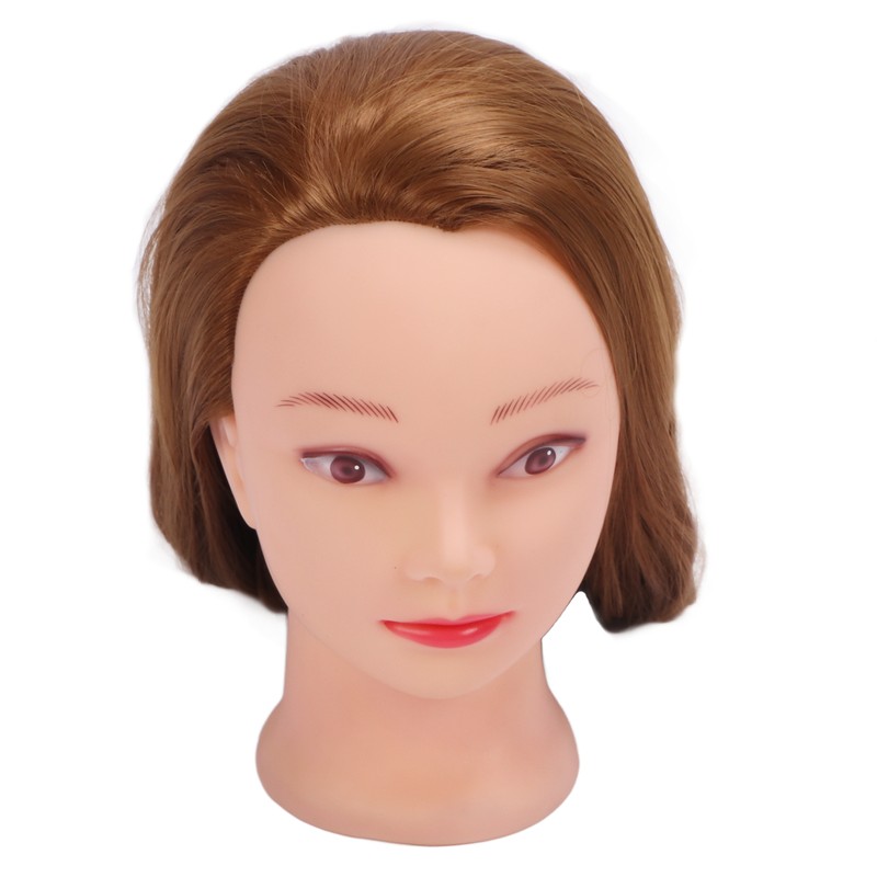 Hair Mannequin Head Hairdressing Styling Training Braiding Practice Doll Head