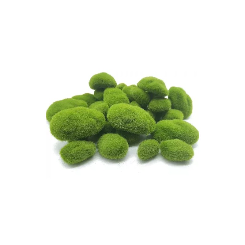 generic Rocas Con Musgo Verde Artificial Para Decoración, 30 Piezas