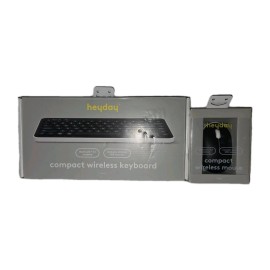 Heyday Compact Wireless Keyboard + Heyday Compact Wireless Mouse - Black & White
