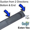 Gadjit Exten Vac Vacuum Extension Attachment, 36" reach, Black (Black)