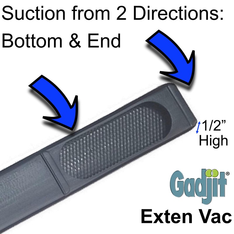 Gadjit Exten Vac Vacuum Extension Attachment, 36" reach, Black (Black)