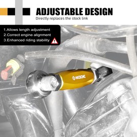 NICECNC Gold Front Engine Mount Stabilizer Link Aluminum Compatible with Harley Road Glide FLTRX 2015-2024, Replacement for 16219-09, Fit 2009-later Touring and Trike Models, See Fitments