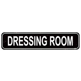 Dressing Room Sign - Vintage Rustic Wall Decor - 16x4 Inch Metal Sign for Bedroom, Bathroom & Closet