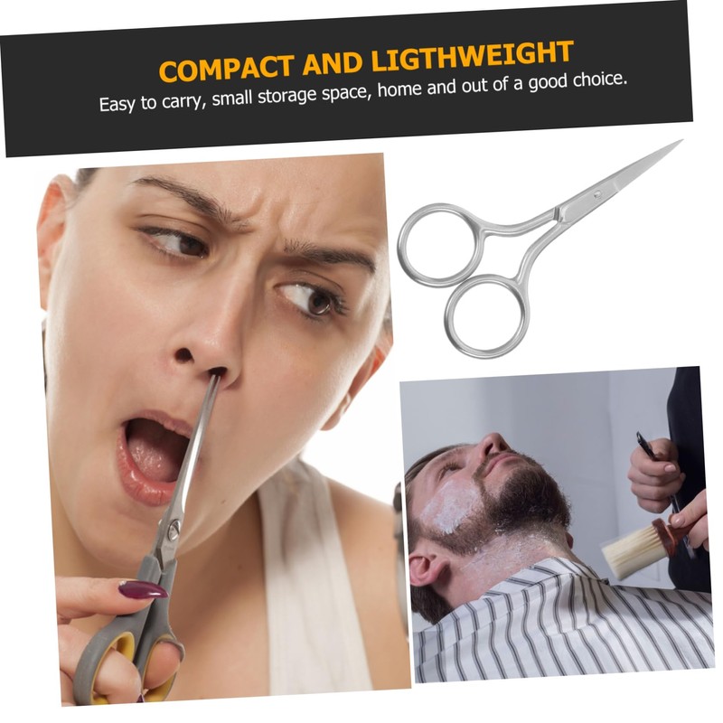 WOONEKY Multi-function Eyebrow Nose Hair Scissors Compact Beauty Grooming Tool