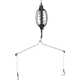 Carp Fishing Feeder Baits Cage, Spring Fish Feeder with Holder, Inline Methods Fishings Tackle Baits Hook Rigs Set Sinkers Cage Feeder Tackle Fishing Sinkers Weights