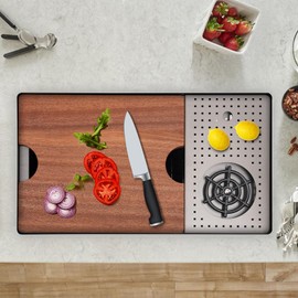 LiFuJunDong Single Bowl Undermount Bar Sink with Glass Rinser, Undermount Workstation Sink, Undermount Kitchen Sink with Cup Washer