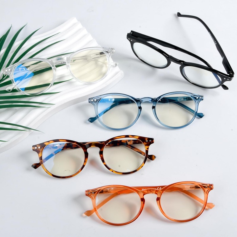 Eyekepper 5 Pack Reading Glasses Blue Light Blocking Computer Eyeglasses