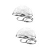 Gatuida 2pcs Loop Silver Plated Beading Wire for Memory Bracelet