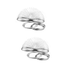 Gatuida 2pcs Loop Silver Plated Beading Wire for Memory Bracelet Making for DIY Jewelry Projects and Charm Bracelets Wire Loops