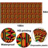 Buxiuer Juneteenth Tablecloth African American Party Decoration Kente Print Disposable