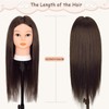 26" Manikin Head, Mannequin Head with 80% Real Human Hair,