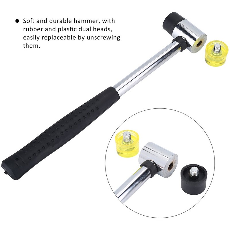 Soft Hammer Dent Hammer Double Head Rubber Hammer for Guitar