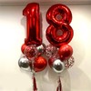 70th Birthday Balloons Red for Women, 40 Inch Giant Red