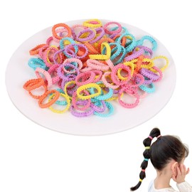LeTradeJP Hair Elastics, Children's Hair Ties, Baby Hair Elastics, Tangle-free, Painless, Kids, Hair Accessories, Girls, Stylish Girls, Preschool, Nursery, Small, Colorful, Gorgeous Colors, Set of 50