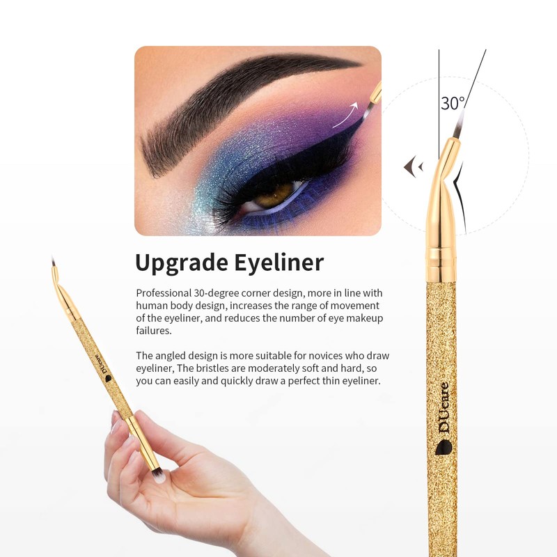 DUcare Eyeshadow Brush Set Duo End Eye Makeup Brush Golden