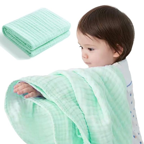 Caiery Muslin Newborn / Bath Towels for Children 100 x 100 cm / Baby Bath Towel, 100% Muslin Cotton, Baby Bathtub, Baby
