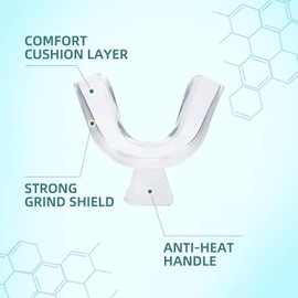 10pcs Thermoplastic Teeth Whitening Mouth Trays Tooth Mouth Guard Whitening Teeth Trays with Case Mold Dental Oral Care Kit for Sports, Guard Teeth Grinding at Night for Sleep Well