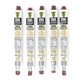 Garlic, Sogo Snacks, Sugar Free Beef Jerky, Non-GMO Grass-fed Beef Sticks. No Nitrates, Gluten, Soy, MSG, Dairy, or Nuts. Paleo, Whole30, & Keto Snack (Garlic-ISR, 1-oz, 12 Cnt)