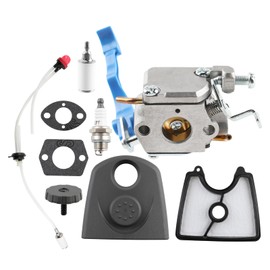 GoaMotors 125B Carburetor 590460102 with Air Filter Fuel Line Kit Fit for Husqvarna 125B 125BX 125BVX Leaf Blower Trimmer for Zama C1Q-W37 Air Filter Cover for Craftsman 358794810 358794811 Blower