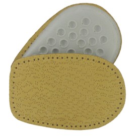 GGfootcare Cushion Heel Pads Leather Upper (Size UK 10-12 EUR 44-46) Tan