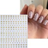 Stars Nail Art Stickers Nail Decals Black White Gold Silver