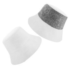Baluue 2PCS Traditional Russian Sauna Felt Caps for Men and Women Soft Lightweight Water Absorbent Vaporarium Hats Comfortable Heat Insulation for Spa and Steam Use