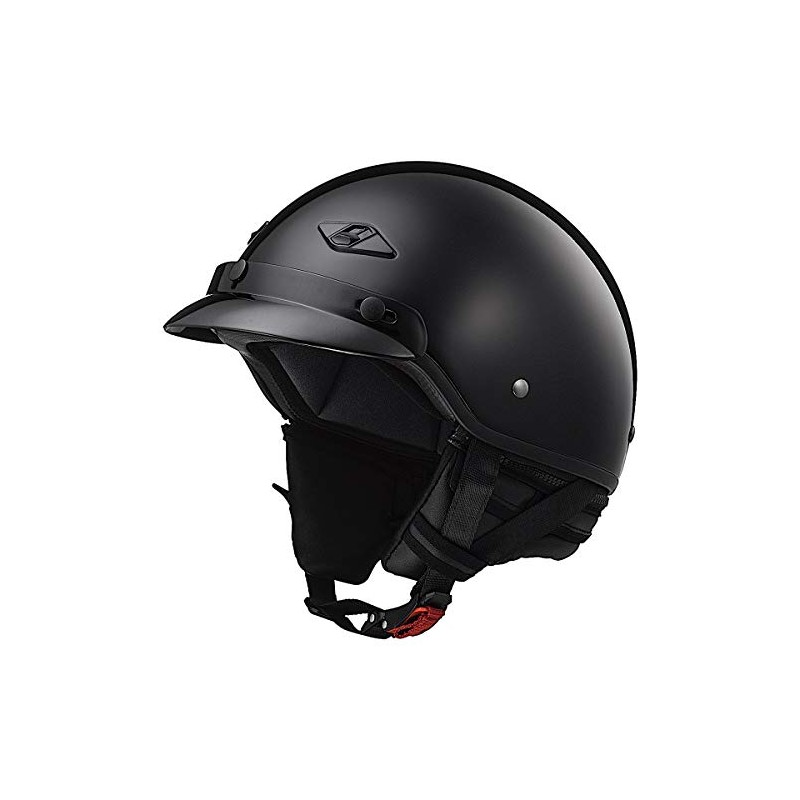 LS2 Helmets Bagger Motorcycle Half Helmet (Gloss Black - Medium)