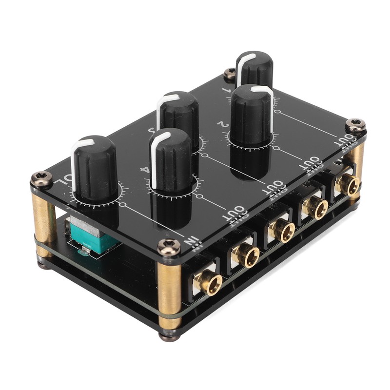 Mini Stereo 4 Channel Line Mixer Low Noise Professional 4
