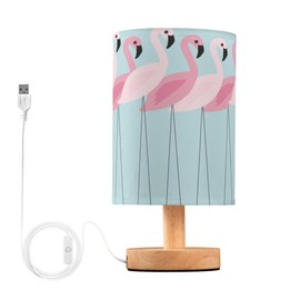 Vozoza Animal Flamingo LED Table Lamp with USB Port Night Light Bedroom Lamps for Nightstand Living Room Dorm Home Office Desk