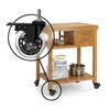 Slipstick 3 Inch Rubber Caster Wheels with Brake Locks (4